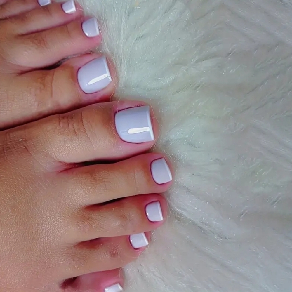 24 Pieces Fake Toe Press On Nails